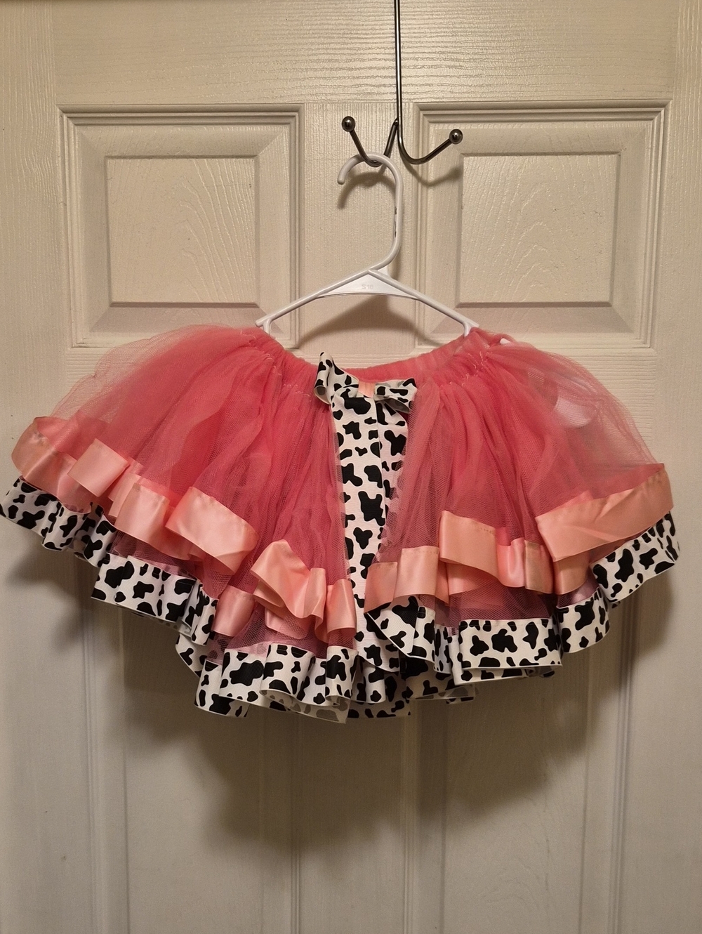 Pink Tulle Cow-Print Layered Dance/Costume Tutu for Kids